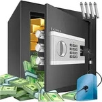 Elektr. Tresor Inkl. Batteriebox Elektronischer Safe 3x Doppelbolzenverriegelung