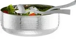 Relaxdays Salatsch&uuml;ssel Set, 3-teilig Mit Salatbesteck 30 Cm, Edelstahl,
