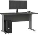 Akord - Pc-schreibtisch Bm135 In Der Farbe Graphitgrau B135 X H76 X T60 Cm