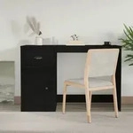 Vidaxl - Schreibtisch Mit Schublade Schwarz 115x50x75 Cm Holzwerkstoff