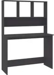 Schreibtisch Mit Regalen Grau 110x45x157 Cm Holzwerkstoff Vidaxl