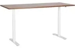 Beliani - Schreibtisch Braun/wei&szlig; Melamin 180x80cm Elektrisch H&ouml;henverstellbar
