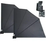 Quick-star - 2 St&uuml;ck Sichtschutz F&auml;cher 115 X 115 Cm Easy Mount Grau...
