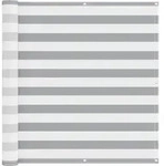 Balkonsichtschutz Hellgrau Und Wei&szlig; 120 X 400 Cm Vidaxl