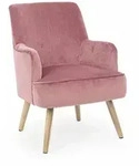 Yes Everyday - Vintage Wohnzimmersessel Aus Samt In Antik Pink Adeline 60x67x...