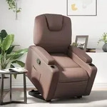 Relaxsessel Mit Aufstehhilfe Braun Kunstleder Vidaxl