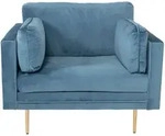 Boom Sessel Velour Blau.