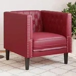 Chesterfield-sessel Weinrot Kunstleder Vidaxl