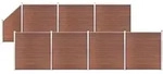 Vidaxl - Wpc Zaun-set 7 Quadrate + 1 Schr&auml;ge 1311x186 Cm Braun