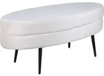 Venture Home - Otto Pouf, Hocker Velour Offwhite.