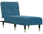 Vidaxl - Chaiselongue Blau Samt