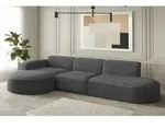 Ecksofa Designersofa Palma In Stoff Ascot Graphitgrau Ottomane Links