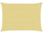 Vidaxl Sunshade Sail Yellow And White 3.5 X 4.5 M Hdpe