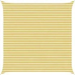 Vidaxl Sunshade Sail Yellow And White 5 X 5 M Hdpe