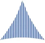 Sonnensegel Blau Und Wei&szlig; 3,6 X 3,6 X 3,6 M Hdpe Vidaxl