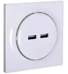 Fibaro Walli N 2x Usb Outlet Wei&szlig; (fgwu-021)