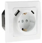Delphi Schutzkontakt-steckdose 23340, Up, 16a/250v, Usb-c/pd, Wei&szlig;