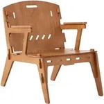 Hfst02-br K&uuml;chenstuhl Stuhl Mit R&uuml;cklehne Kinderstuhl St&uuml;hlchen Sitzh&ouml;he 35cm