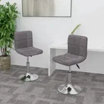 Esszimmerst&uuml;hle 2 Stk. Drehbar Taupe Stoff Vidaxl
