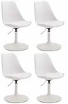 Clp - 4er Set Esszimmerst&uuml;hle Maverick Kunststoff Wei&szlig; Wei&szlig;