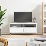 Tv-schrank Hochglanz-wei&szlig; 100x34,5x44,5 Cm Holzwerkstoff Vidaxl