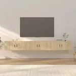 Tv-wandschr&auml;nke 3 Stk. Sonoma-eiche 100x34,5x40 Cm Vidaxl