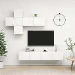 7-tlg. Tv-schrank-set Wei&szlig; Holzwerkstoff Vidaxl