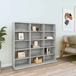 Vidaxl - Cd-regal Grau Sonoma 100x23x89,5 Cm Holzwerkstoff