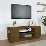 Vidaxl - Tv-schrank Honigbraun 110x35x40,5 Cm Massivholz Kiefer