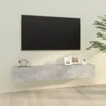Vidaxl - Tv-wandschr&auml;nke 2 Stk. Betongrau 100x30x30 Cm Holzwerkstoff