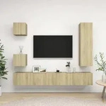 Vidaxl - 5-tlg. Tv-schrank-set Sonoma-eiche Holzwerkstoff