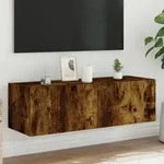 Vidaxl - Tv-wandschrank Mit Led-leuchten R&auml;uchereiche 100x35x31 Cm