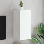 Vidaxl - Tv-wandschrank Mit Led-leuchten Wei&szlig; 30,5x35x70 Cm