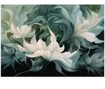 Moderne Fototapete Blumen Abstrakt &ndash; Gro&szlig;format Wandtapete 250x175 Cm &ndash; Design