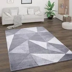 Paco Home Teppich Wohnzimmer Kurzflor Vintage Abstrakt Modern Geometrisch
