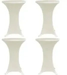 Stehtischhussen 4 Stk. &Oslash; 60 Cm Creme Stretch Vidaxl