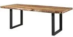 Baumtisch Sheesham 200x100x77 Natur Sandgestrahlt / U-beine Anthrazit Matt...