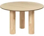 Esstisch Helle Esche Mdf-platte ⌀ 120 Cm F&uuml;r 4 Personen Rund Mit Holzgestell