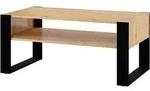 Kaffeetisch Couchtisch Nuka F 110x60x48 Cm Eiche Artisan/matt Schwarz...