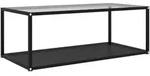 Couchtisch Transparent Und Schwarz 100x50x35 Cm Hartglas Vidaxl