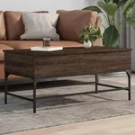 Vidaxl - Couchtisch Braun Eichen-optik 100x50x45 Cm Holzwerkstoff Metall