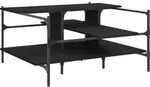 Couchtisch Schwarz 100x100x48,5 Cm Holzwerkstoff - Vidaxl