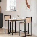 Vidaxl Table Natural 100 X 50 X 77 Cm Engineered Wood And Steel