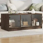 Vidaxl - Couchtisch Mit Glast&uuml;ren Braun Eichen-optik 102x50x42 Cm