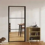 Innent&uuml;r Esg Glas Und Aluminium 102,5x201,5 Cm Schwarz - Vidaxl