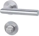 Alpertec - Wc-rosettengarnitur Solid 10 Edelstahl Silber Rund Beschl&auml;ge