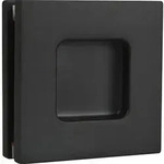Schiebet&uuml;rmuschelpaar 6405 F&uuml;r Glas, Eckig, Glasst&auml;rke 8 - 10 Mm, Schwarz