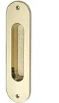 Marchesi - Schiebet&uuml;rmuschel (muschelgriff) Oval 38x152mm Griff Messing Poliert Pvd