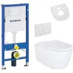 Wc-komplettset Wei&szlig; Mit Belvit H&auml;nge Wc Keramik Und Softclose Sitz Passend...