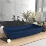 Luxus-waschbecken Rechteckig Matt Dunkelblau 71x38 Cm Keramik Vidaxl